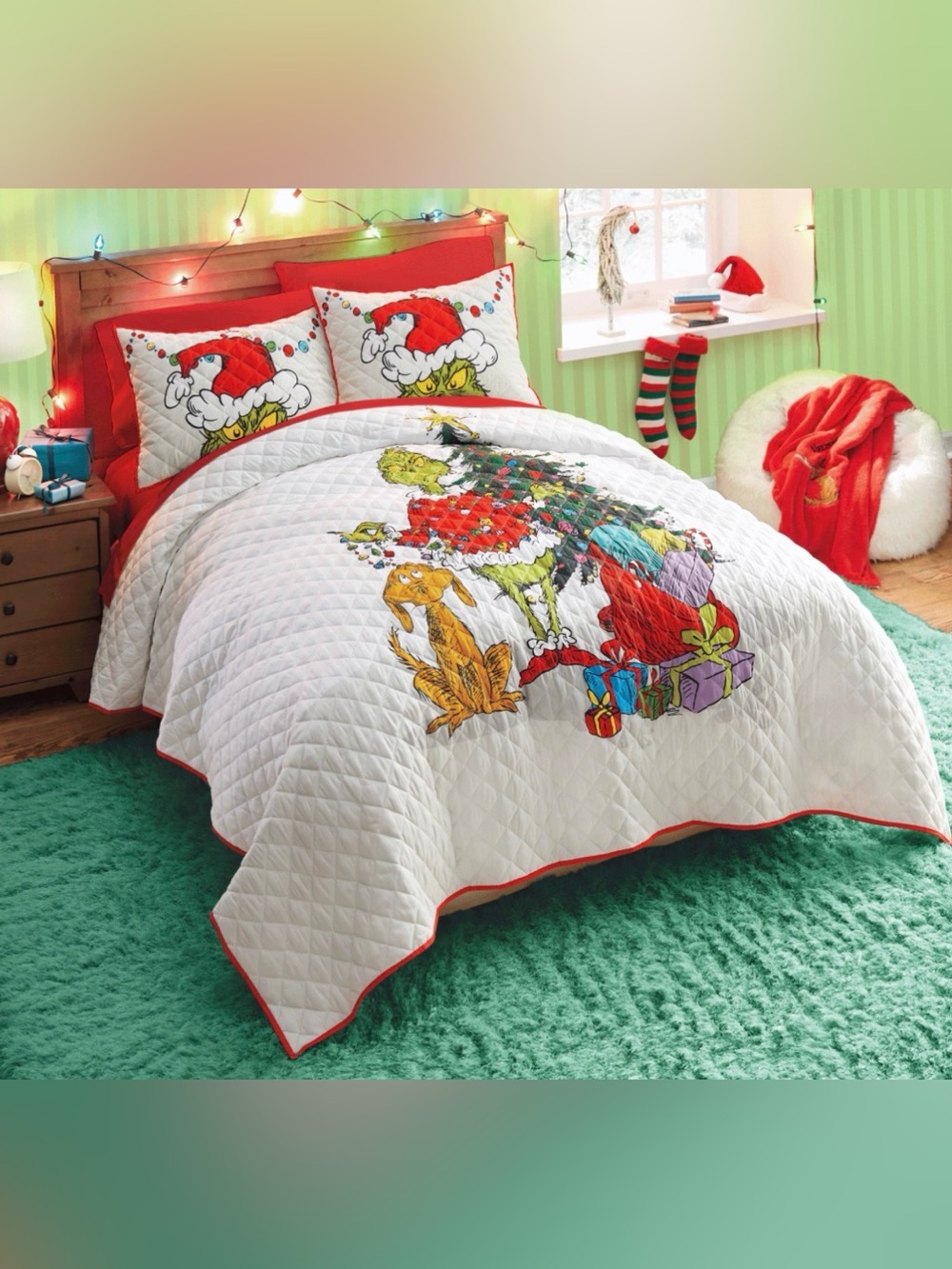Grinchmas 3-Piece Quilt Set